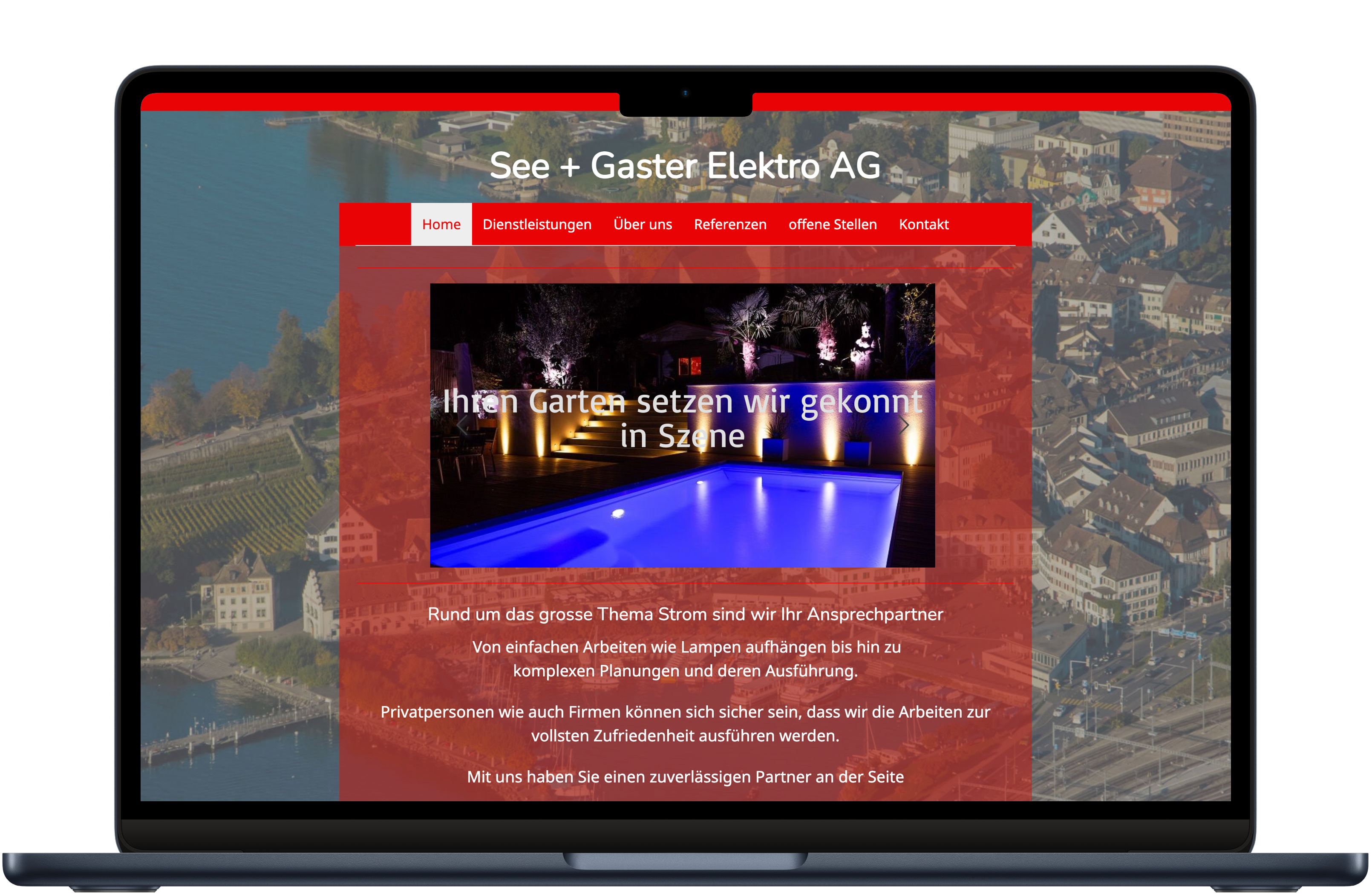SG Elektro - Alte Website - Laptop